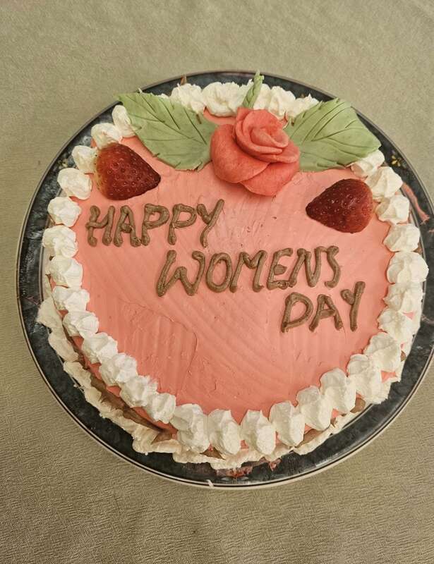 homemade pink cake by our chefs for womens day