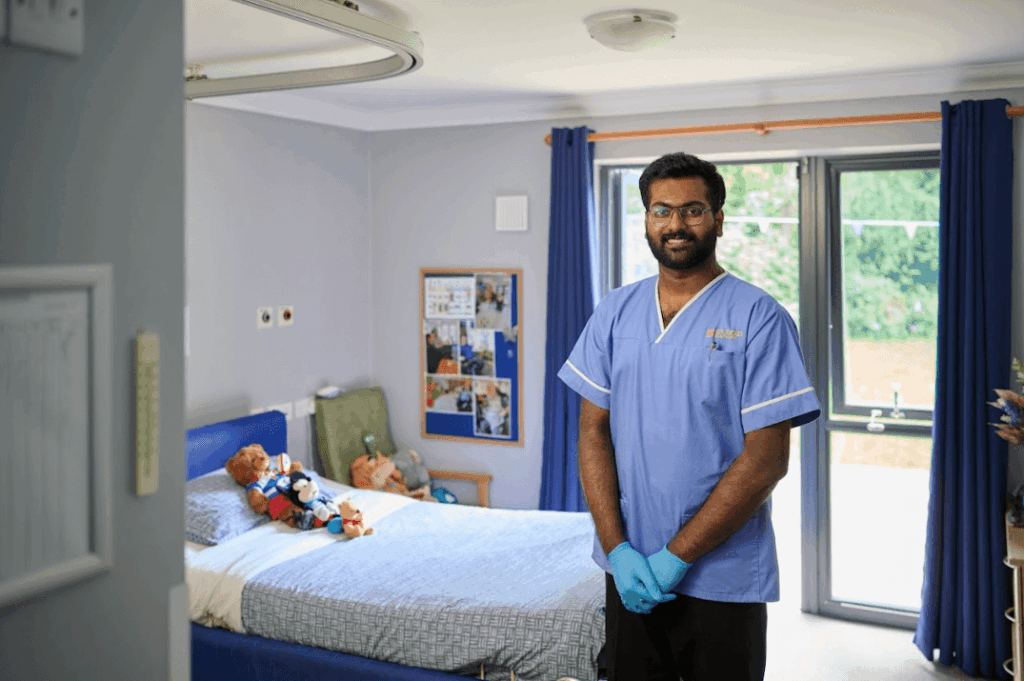 photo of nurse in residents bedroom